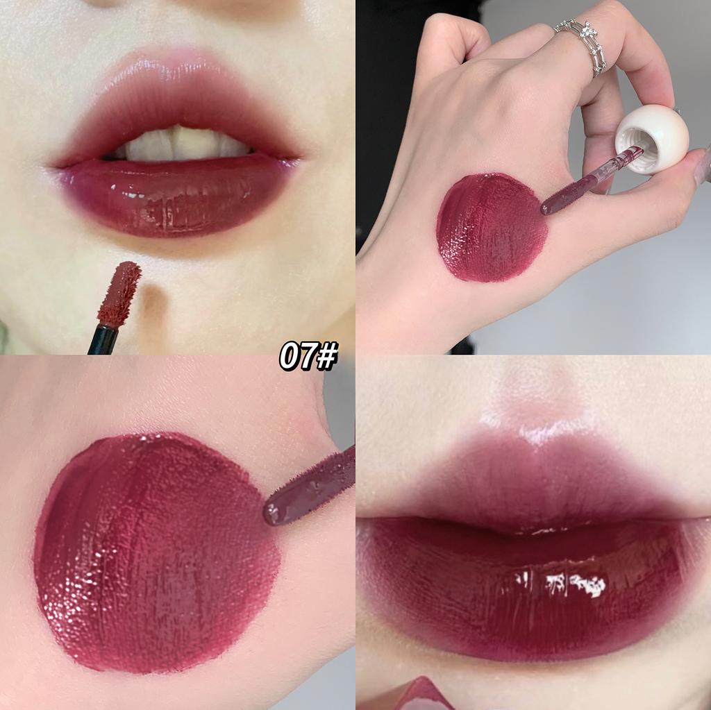 Qin-Linsenlippenglasur, wasserglänzende Schmolllippen, aufhellender, feuchtigkeitsspendender und nicht klebriger Lippenstift und Lipgloss