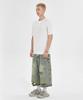 MAKEITTO Henley Neck Waffle Short Sleeve T-Shirt_White