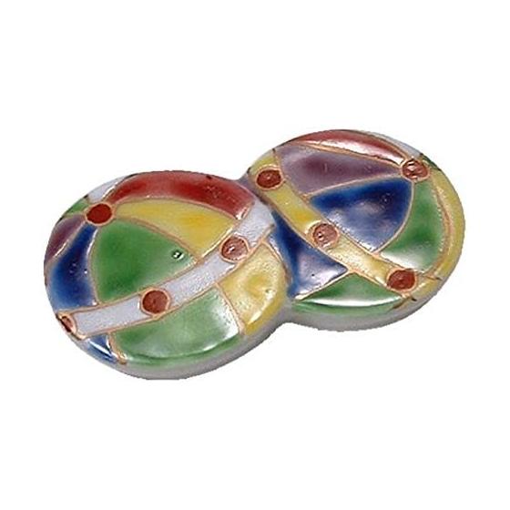 Kyo-yaki Kiyomizu-yaki Chopstick Rests, Kyoto Hinamatsuri Collection, Set of 5: Temari, Mamebina, Peach Blossom, Hinabina, Porcelain, Japan