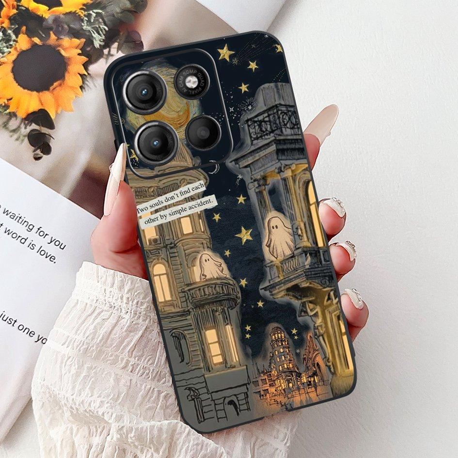 Silicone Case For Motorola Moto G15 G75 2024 Cover Cute Panda Lion Shockproof TPU Phone Cases For MotoG15 MotoG75 G 75 G 15 Etui