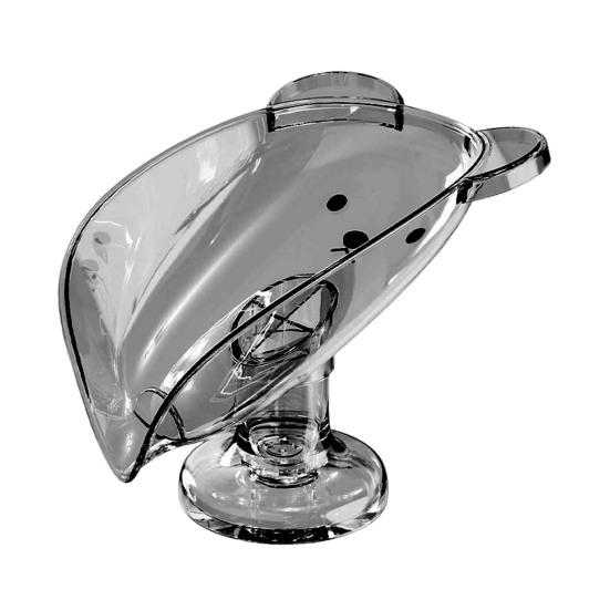 

Мыльница Мультяшная форма медведя Нескользящий поддон для мыла Наклонная конструкция под углом 45 градусов Большая вместимость Нескользящая присоска Мыльница