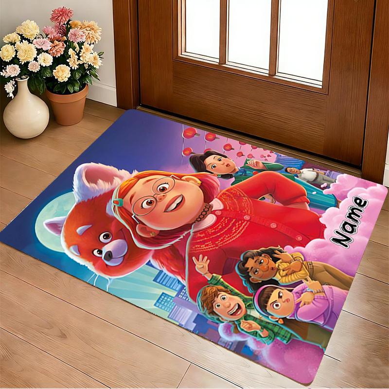 Custom Name Friendship Adventure Living Room Non-Slip Area Rug Soft Carpet for Bedroom Kids Playroom Sofa Office Home Decor Doormat