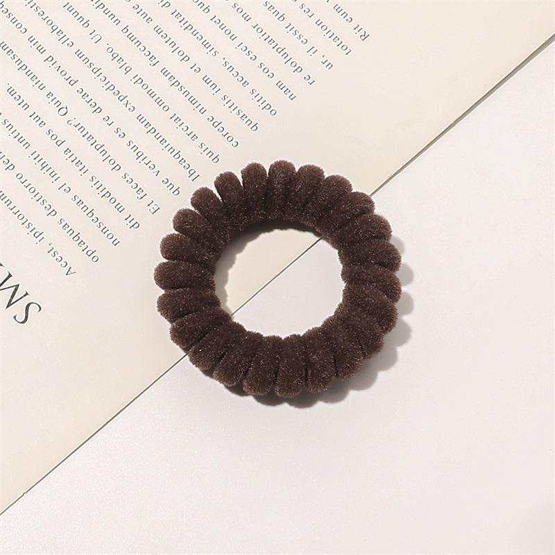 3pcs/lot Elastic Hair Band Women Hair Rubber Band Spiral Flocking Hair Tie High Elasticity Telephone Wire Hair Accessories New