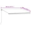Awning Motorised Retractable 450x300 Cm Orange and Brown\