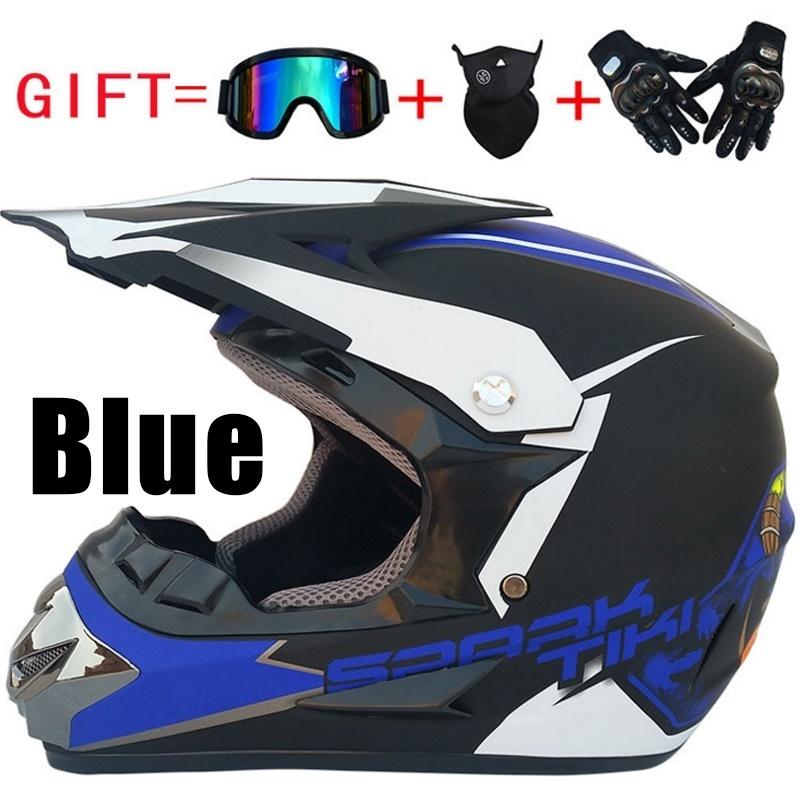 Off-road Mountain Full Face Men Motorcycle Helmet Racing Helmet  Free Gift Goggles Mask Glove