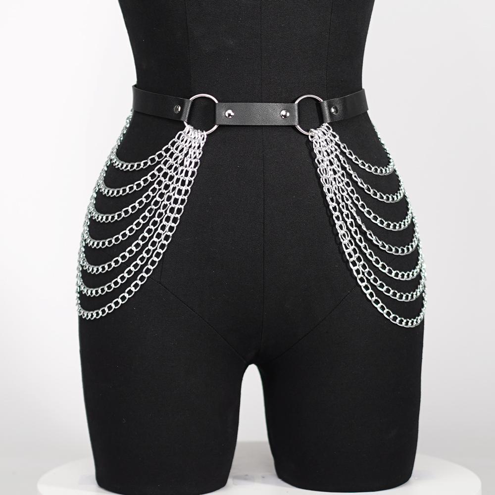 Women Sexy Harness Belt Chest Body Harness Leather Lingerie Bdsm Bondage Lingerie Gothic Fetish Clothing Festival Rave Outfit