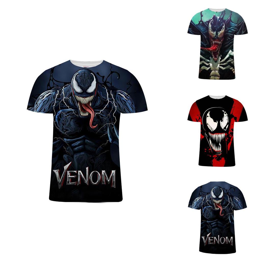 Stylish Women Men Movie Venom Comic Print Casual 3d T-shirt For All Seasons