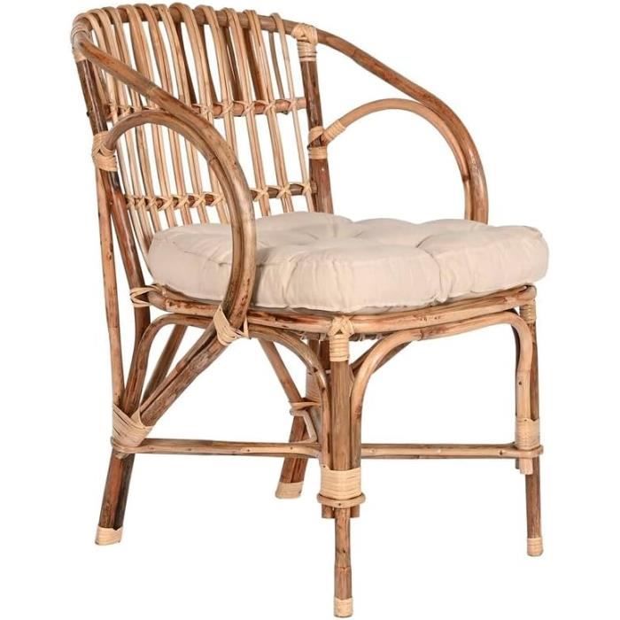 Zahradní židle - Home ESPRIT - Bambusový ratan - Vícebarevná - 58 x 65 x 85 cm - 1 místo