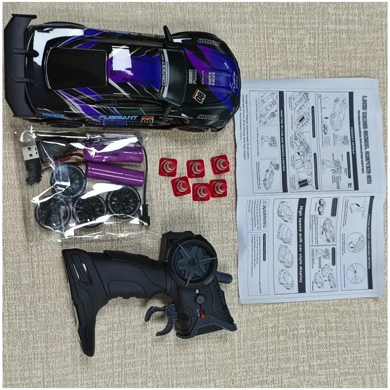 New remote control drift car -1:20 scale four-wheel drive remote control car, 2.4GHz, 40 kilometers per hour, with drift tires a