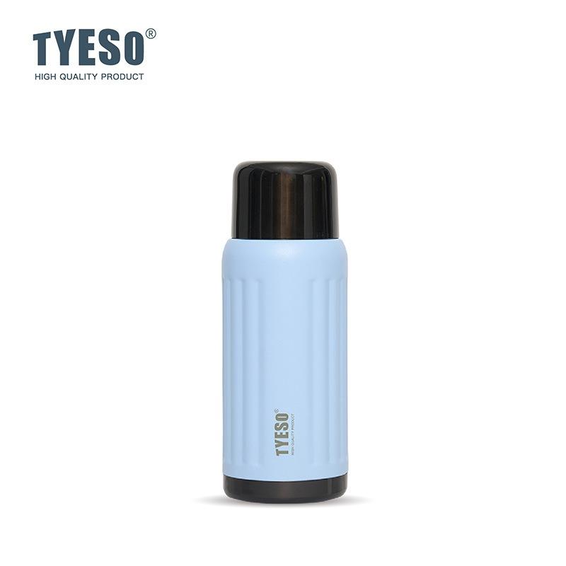 TYESO Striped Vacuum Flasks 500/750ML Stainless Steel Insulated Bottle Keep Hot/Cold Water Cup Outdoor Sports/Travel Drinkware