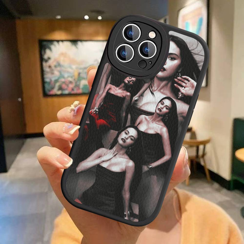 

Singer Selena Gomez For IPhone 16 15 14 16E 13 12 11 Pro Max Plus Phone Leather Case iPhone 14 plus