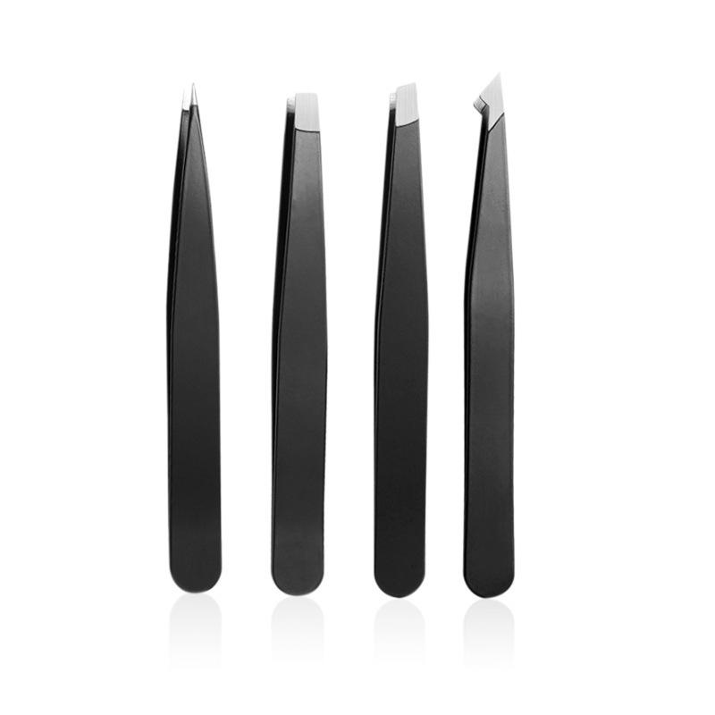 

4/6pcs Professional Facial Hair Removal Grooming Set with Curved Scissors, Eyebrow Tweezers, Lash Brush, Eyebrow Clip Eyelash