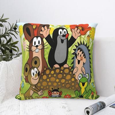 Trendy Home The Little Mole Cartoon AnimalDecorations Pillowcases Merch Pillow Covers Square Multiple Sizes