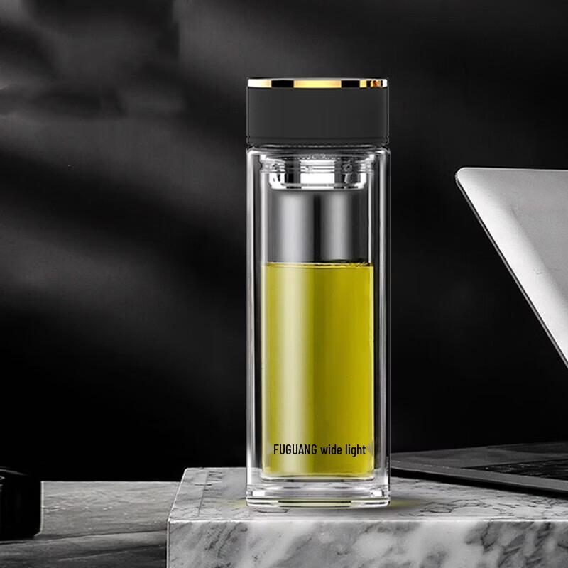 FUGUANG G2120 Double-Layer Borosilicate Glass Tea Infuser Bottle