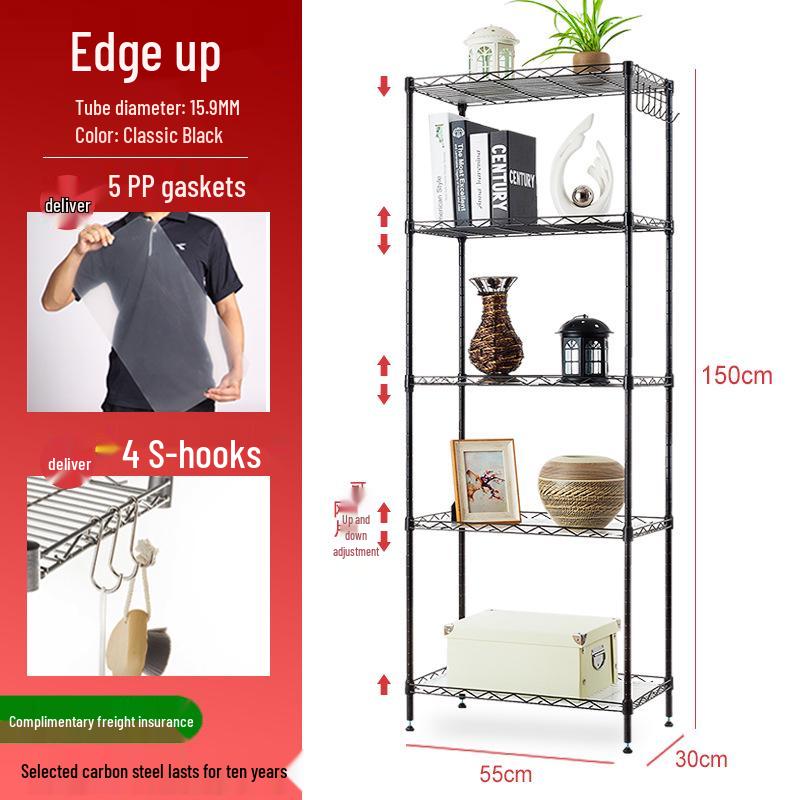 Multi-layer metal storage rack for kitchen, microwave, floor, bathroom, oven seasoning.