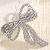 New Trendy Light Luxury Bow Brooches for Women Girls Inlay Exquisite Zircon Chest Flower Design Brooches Clothing Accessories