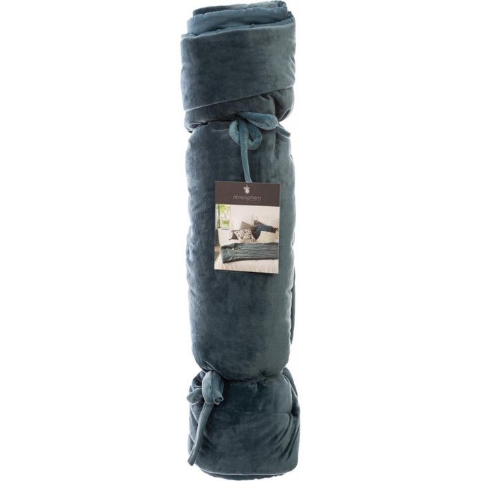 “Sonia” Velvet Quilt 80 X 180 Cm Atmosphéra – Blue