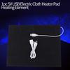 1pc 5V USB Electric Cloth Heater Pad Heating Element for Clothes Seat Pet Warmer 35 celsius 50 celsius
