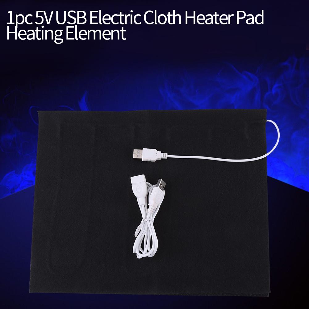 1pc 5V USB Electric Cloth Heater Pad Heating Element for Clothes Seat Pet Warmer 35 celsius 50 celsius