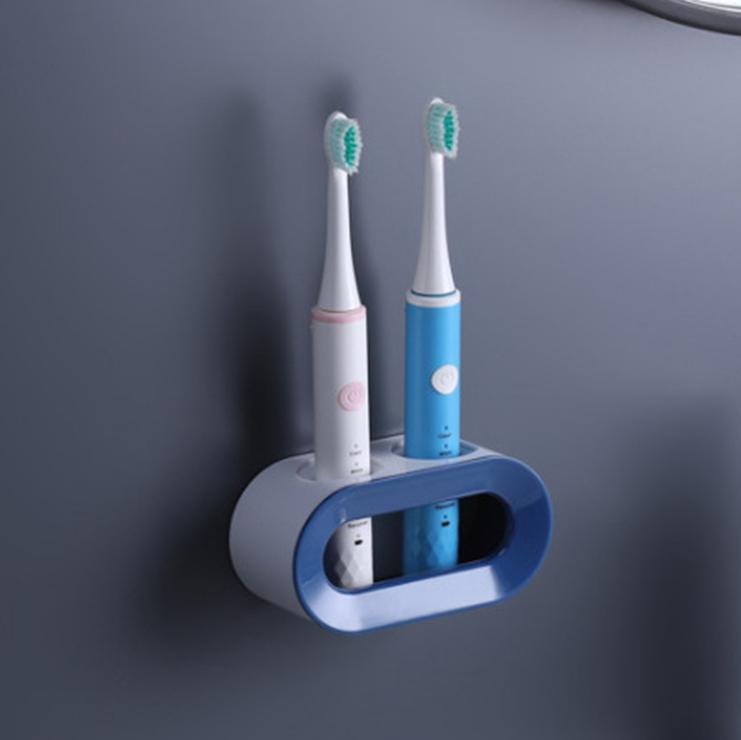 Держатель для электрической зубной щетки, органайзер для зубной щетки, самоклеящаяся подставка для зубной щетки, настенный держатель, экономия места синий