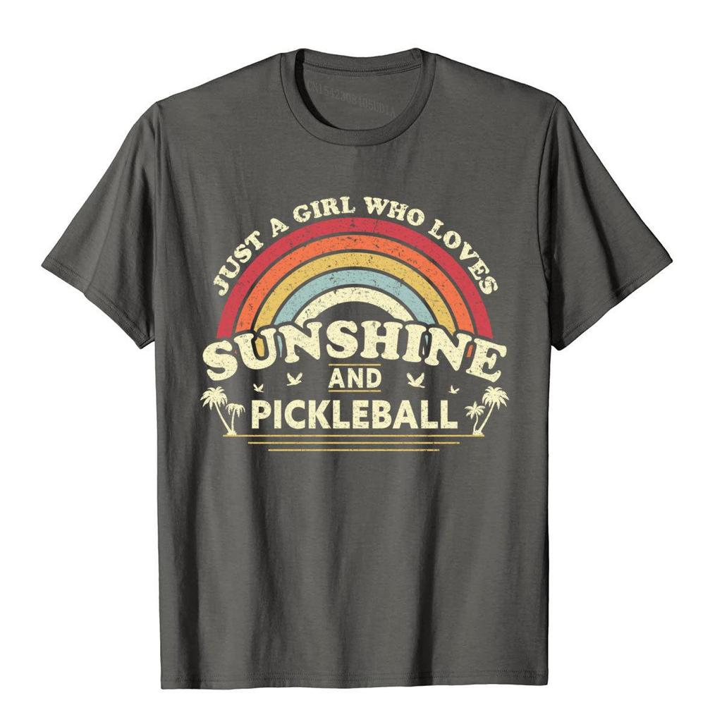 Pickleball Shirt A Girl Who Loves Sunshine and Pickleball TShirt Cotton Customized Tees Funny Mens Top TShirts Normcore