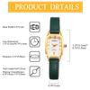 Women's Square Watch with Genuine Leather and Waterproof Design: Casual, Stylish, Sparkling Diamond Design, Popular Stainless Steel Analog Display