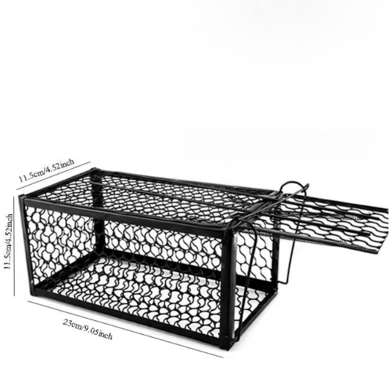 1 шт. Мышеловка Безопасная и Прочная Железная Сеть Бытовая Мышеловка Металлическая Многоразовая Гуманная Внутренняя и Наружная Мышеловка Клетка для Мышей