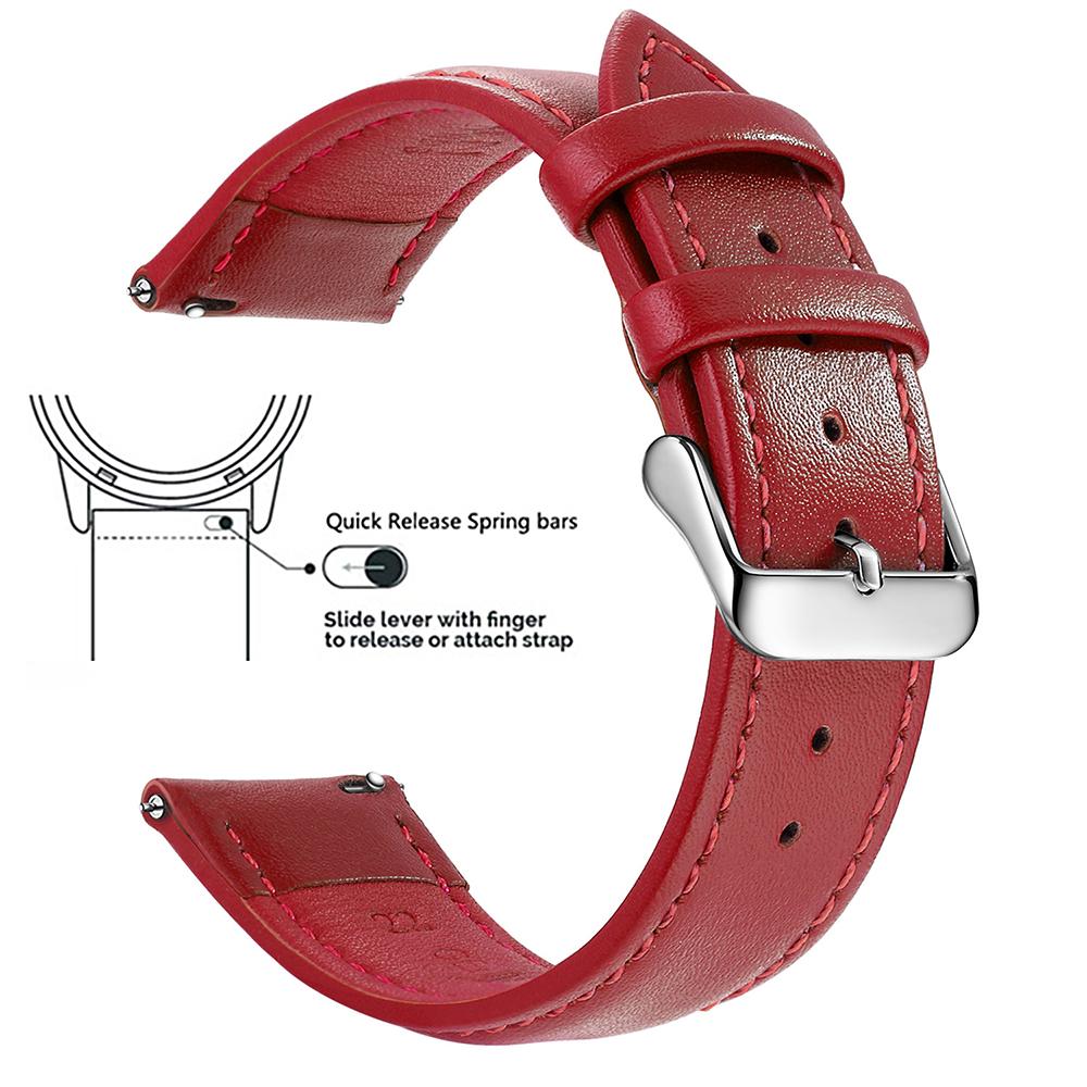 Cinturino per Orologio in Vera Pelle Piena, Rilascio Rapido 12/14/16/18/19/20/21/22/24 mm Cinturini per Orologio, Cinturini di Ricambio per Uomo Donna