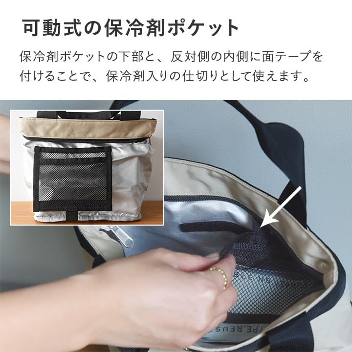 Bon Moment Official Insulated Lunch Mini Tote Wide Stylish Lunch Bag for Small Tote Bag for Moment Bag, Style, Gusset, Men, Women, Unisex/bon (Black,