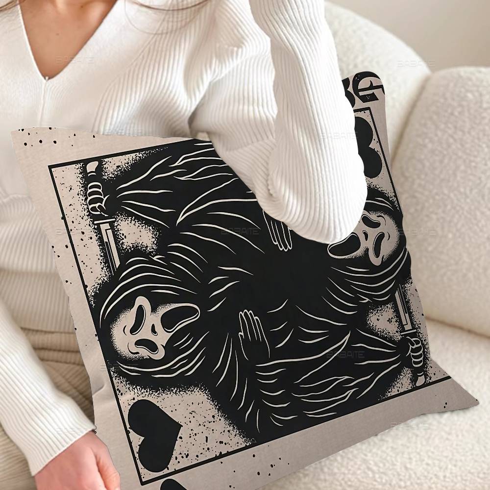 S-Scream G-Ghostface Cushion Cover Polyester Sofa Cushions Decorative Throw Pillows Home Decoration Pillowcover
