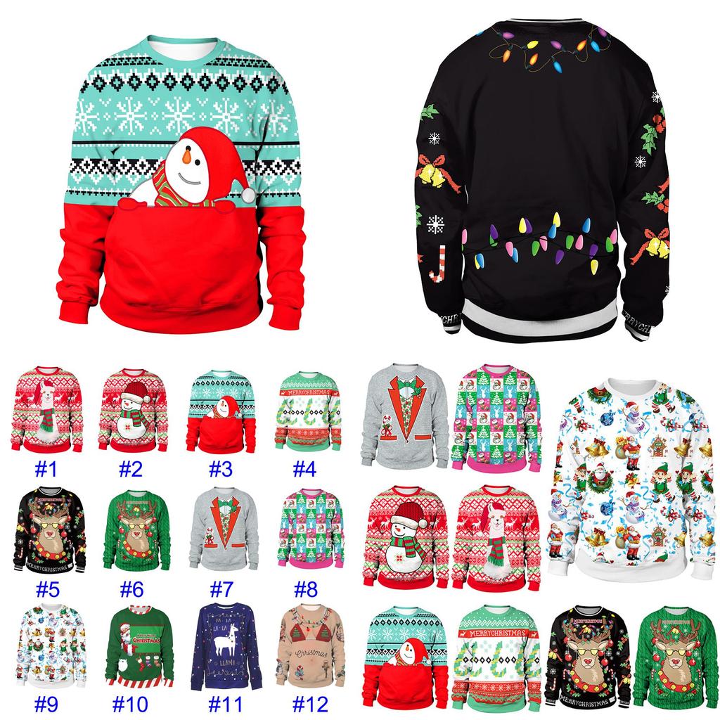 Premium Quality Ugly Xmas Christmas Sweater Featuring Santa And Elf For Winter Warmth