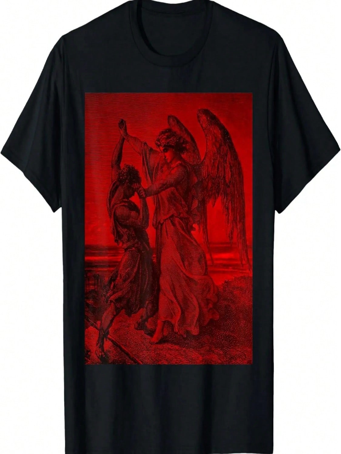 Gustave Dore Jacob Wrestling With The Angel T-Shirt S разноцветный