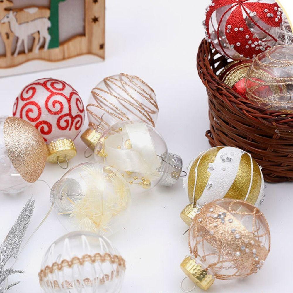 16pcs Shatterproof Christmas Spheres Pendant Waterproof Xmas Tree Hanging Ornament  Window