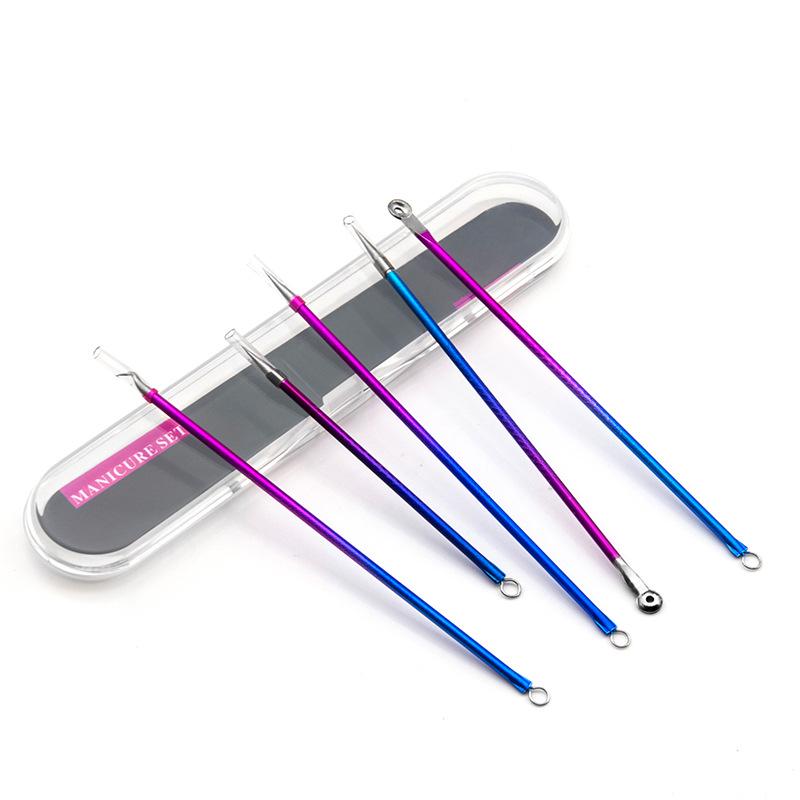4-Piece Stainless Steel Acne Kit: Needles & Blackhead Removers