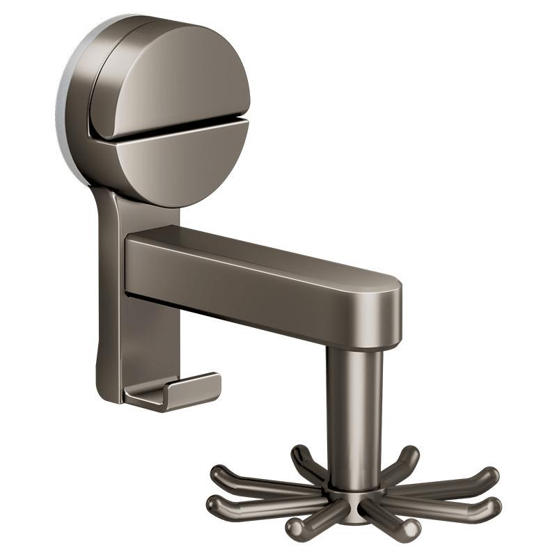 

Heavy-Duty Suction Cup Kitchen Organizer - No Drill Installation, 360° Rotating Hook, Space-Saving Cabinet Door or Wall Mount сірий колір