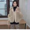 Haining fur coat women's new fine imitation fox fur fur integrated young celebrity style fur coat