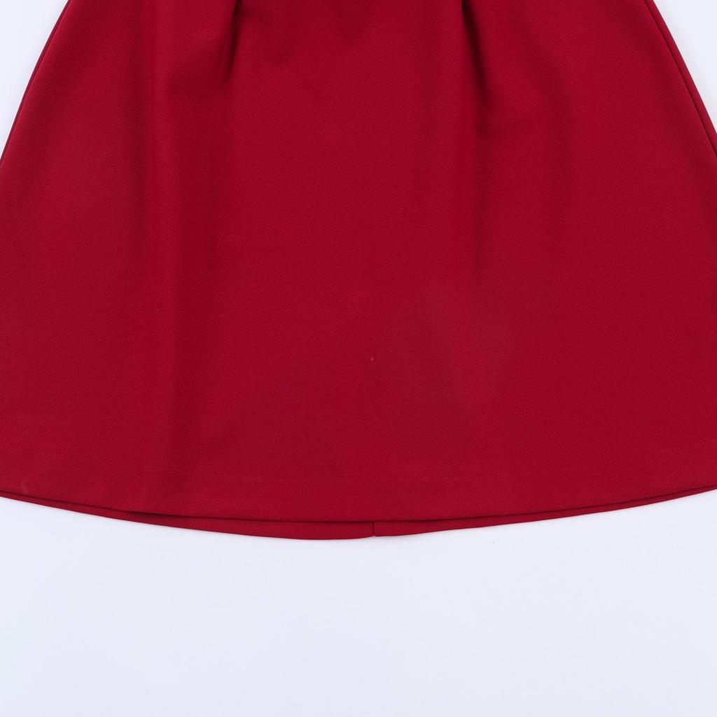 Kurzes ärmelloses Kleid mit V-Ausschnitt und Falten für Damen