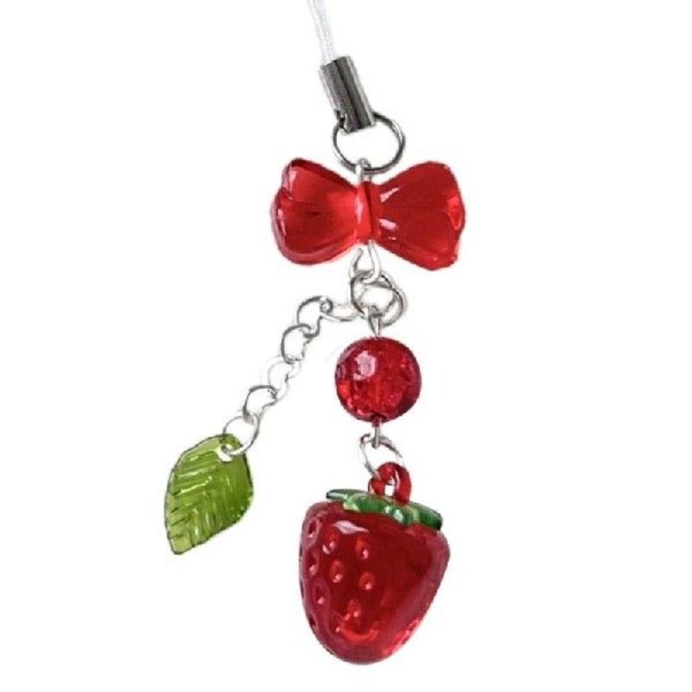Aesthetic Red Cherry Goblin Chain Spice Girl Style Strawberry Goblin Chain Charm   Girl Gift