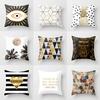 New Modern and Simple Peach Leather Velvet Pillowcase Printed Marble Pillowcase Cushion Cover