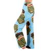 Women's Halloween Flannel Straight Leg Pajama Pants, Cozy Winter Sleepwear Loungewear