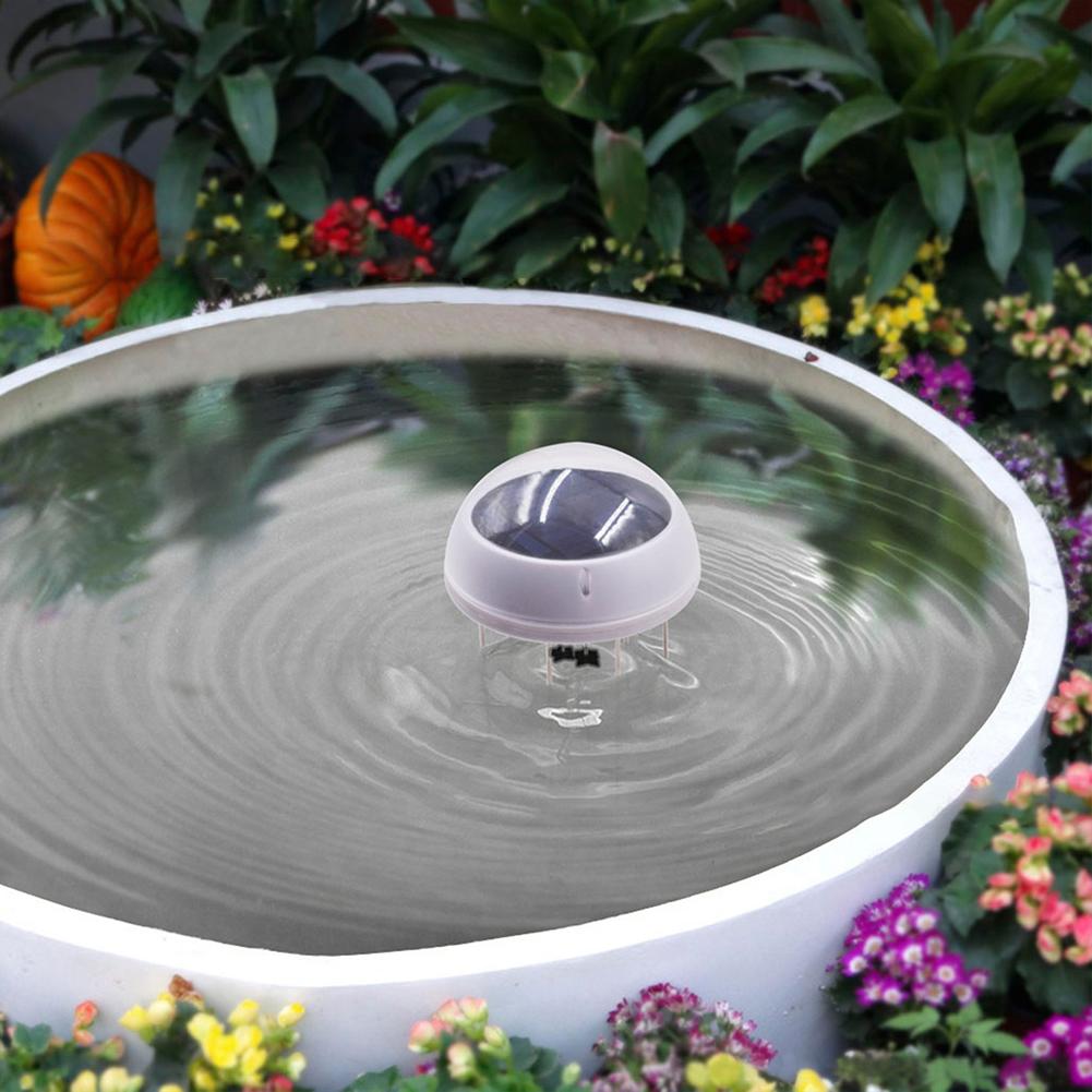 Wiggler solare dell'acqua con agitatore dell'acqua di backup della batteria al litio da 3,7 V 400 mAh per la decorazione del giardino del bagno degli uccelli