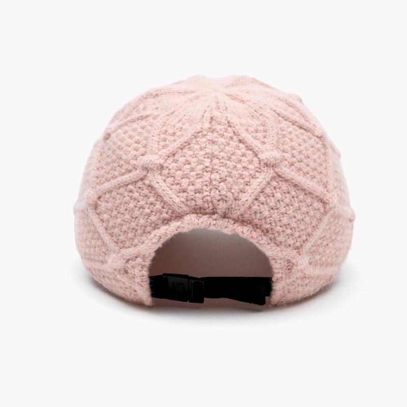 Damen Herbst Winter Gestrickte Wolle Baseballkappe Warme Kappe Outdoor Kältefeste Reitkappe