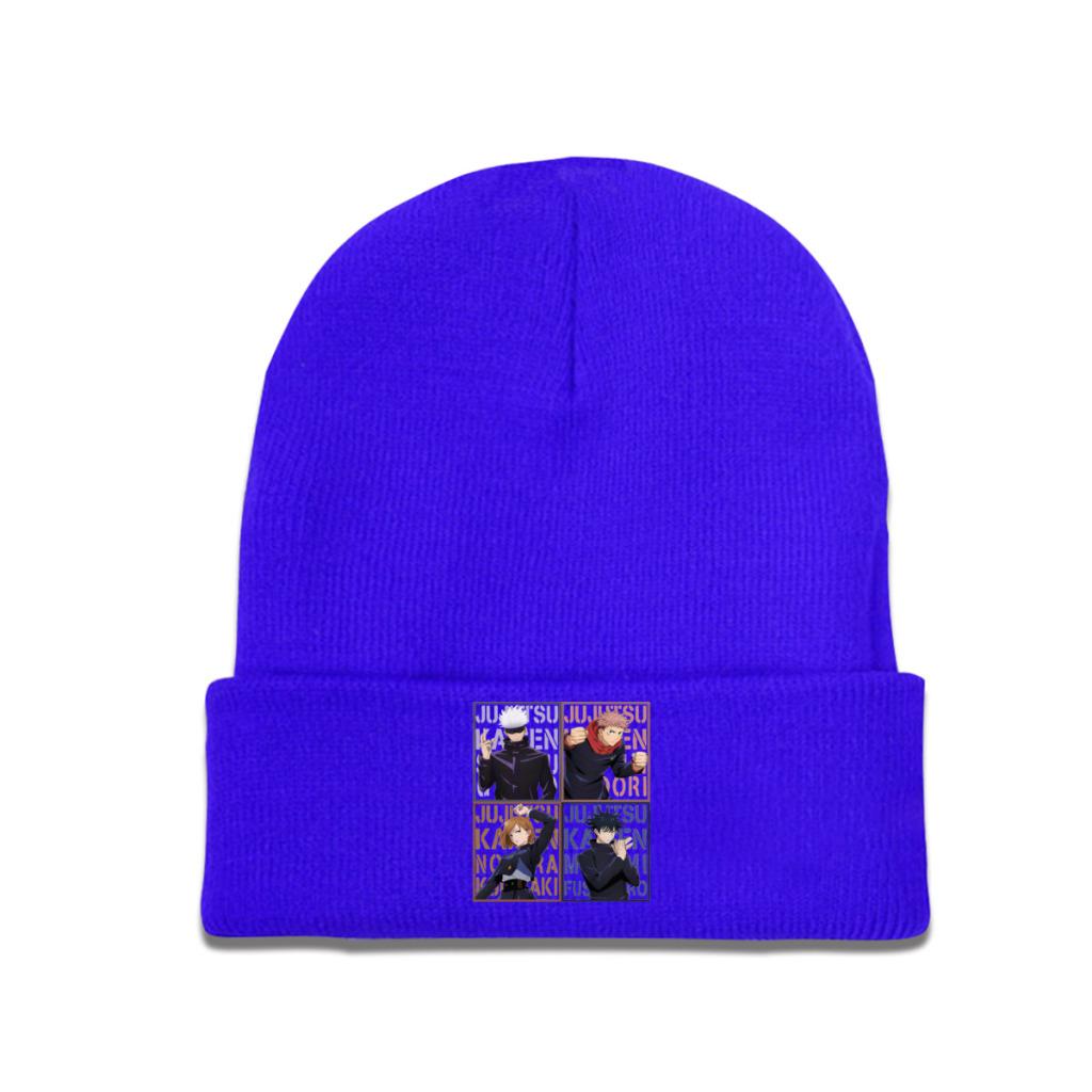 Jujutsu Kaisen Satoru Gojo Yuji Itadori Megumi Knitted Hat Beanie Autumn Winter Hats Warm Fashion  Caps for Unisex Women Gifts