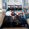 Cortis Red Red Hip Hop Silhouette Print Bedding Set Duvet Cover Set Urban Graffiti Bedding Bedroom Decor Pillowcas 50x75cm