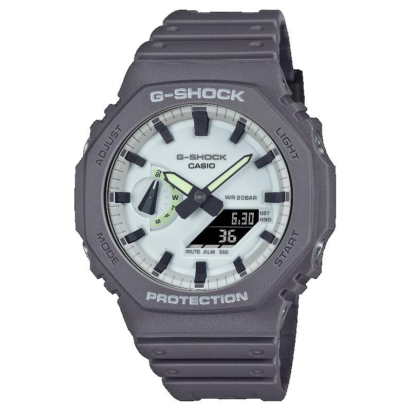 

Casio G-SHOCK Men s Resin 200M Water Resistant Analog Shock Resistant Quartz Watch GA-2100HD-8A серый