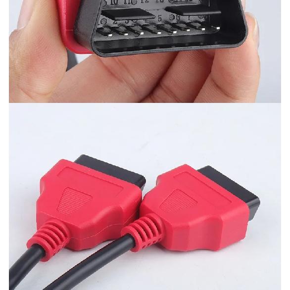 OBD2 1/2 Adapter Cable Extension Cable OBD Extension Cable 12V Automotive Universal 16-pin Core Splitter