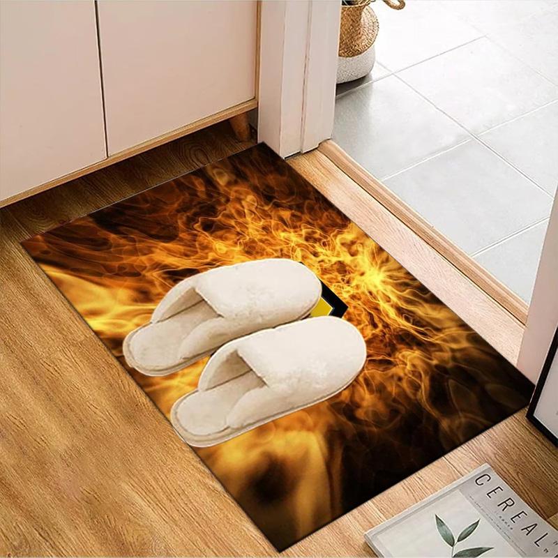 Wolves Team Emblem Printed Office Carpet Chair Cushion  Entryway Rug, Rugs for Living Room, Bedroom Christmas gifts