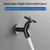 Wall-mounted Basin Faucet Mop Sink Cold Tap Balcony Splash-proof Home Kitchen Sink Quick-Open Faucet Bathroom Accessories