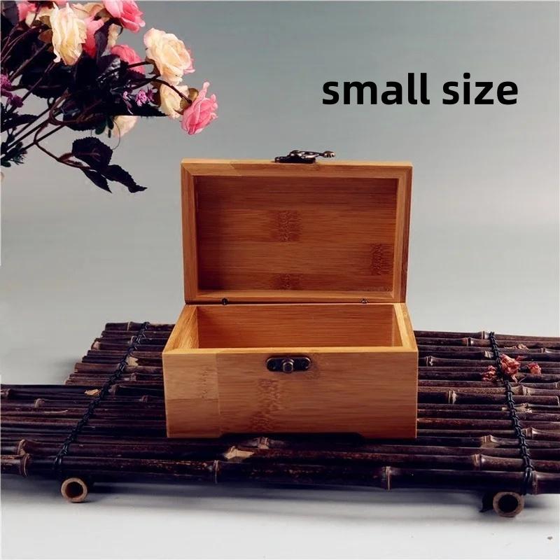 Korean Princess Bamboo Jewelry Box Wooden Jewelry Organizer Storage Holder Small Collection Display Gift Box For Women