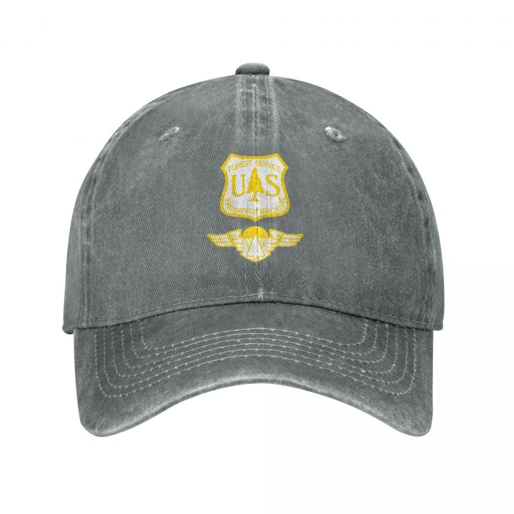United States Forest Service Department Retro Denim Washed Baseball Caps Woman Cowboy Sunscreen Hat Rock Mens Snapback Cap